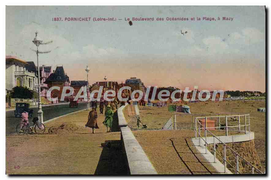 CPA Pornichet Le Boulevard des Oceanides et la Plage à Mazy