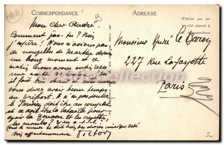 CPA Pornichet Saint Marguerite Le Boulevard — Rückseite