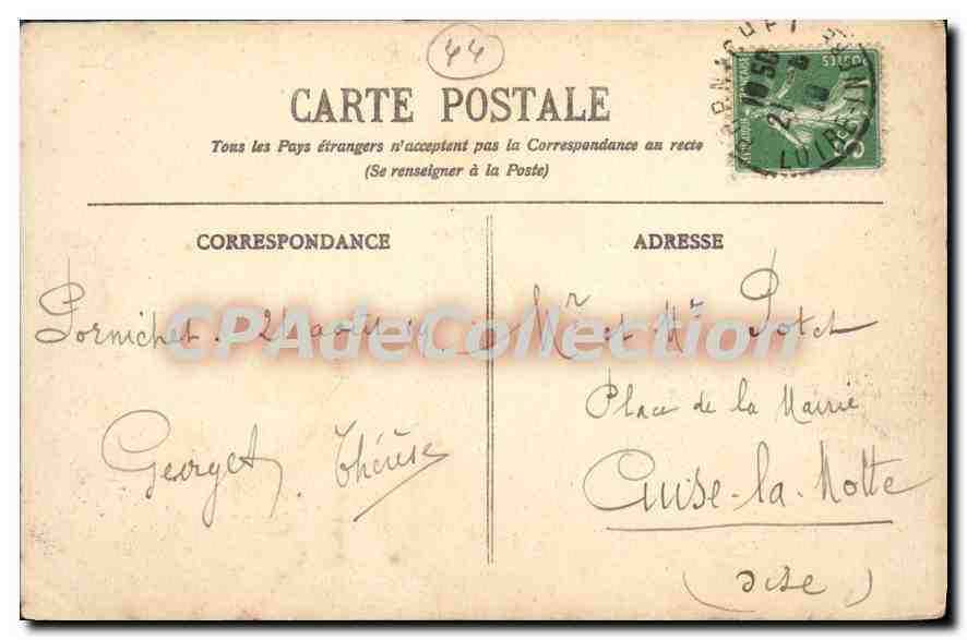 CPA Pornichet La Plage — Rückseite