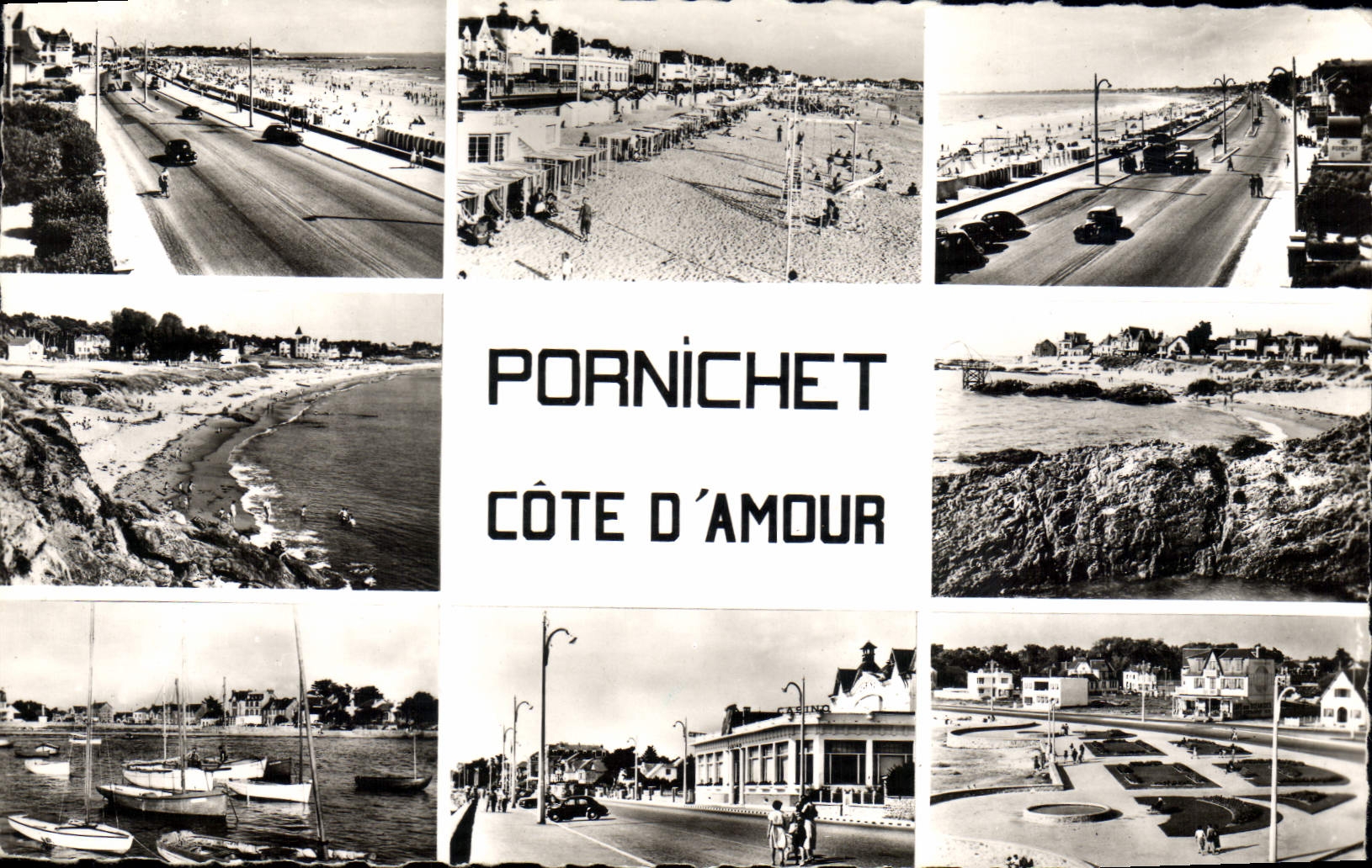 CPA Pornichet Cote D'Amour La Promenade La Plage