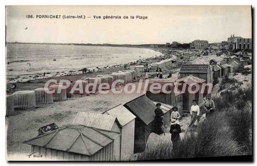 CPA Pornichet Vue Generale de La Plage