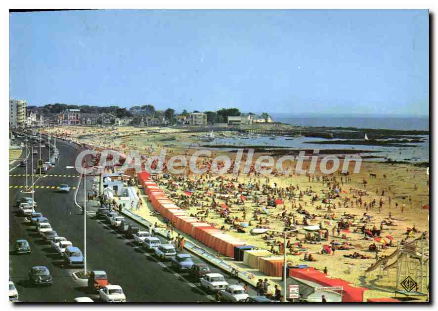 CPSM Pornichet La Plage Et Le Boulevard Des Oceanides