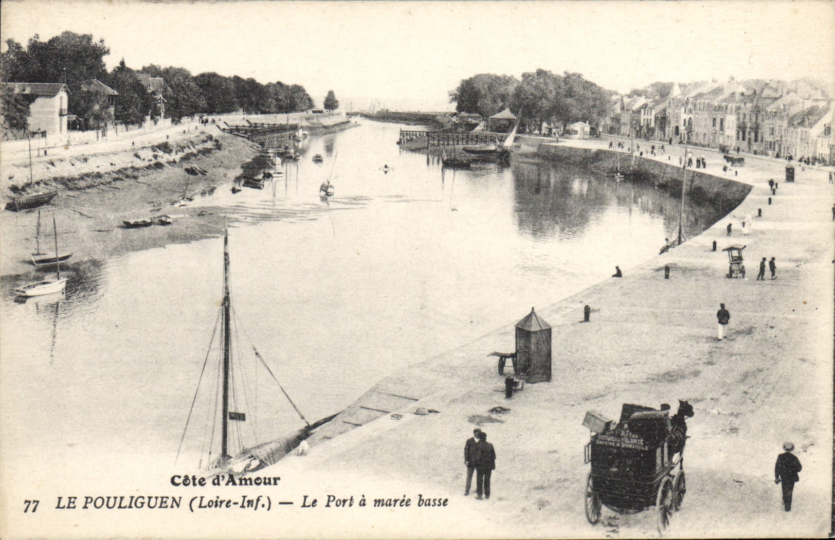 CPA Le Pouliguen Le Port à marée basse