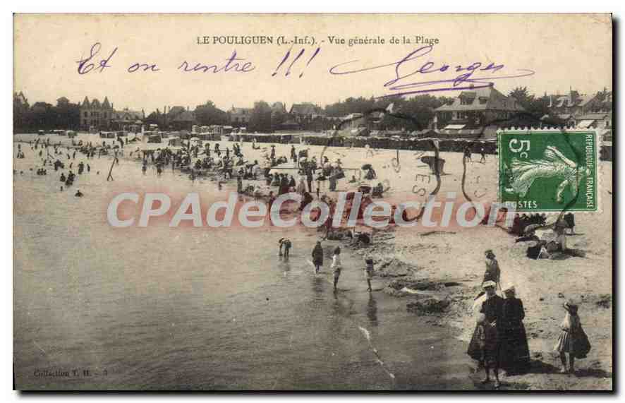 CPA Le Pouliguen Vue Generale De La Plage
