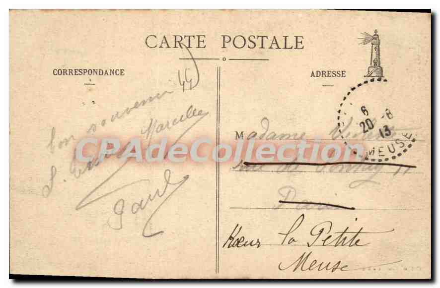 CPA Le Pouliguen Vue Generale Des Quais — Verso