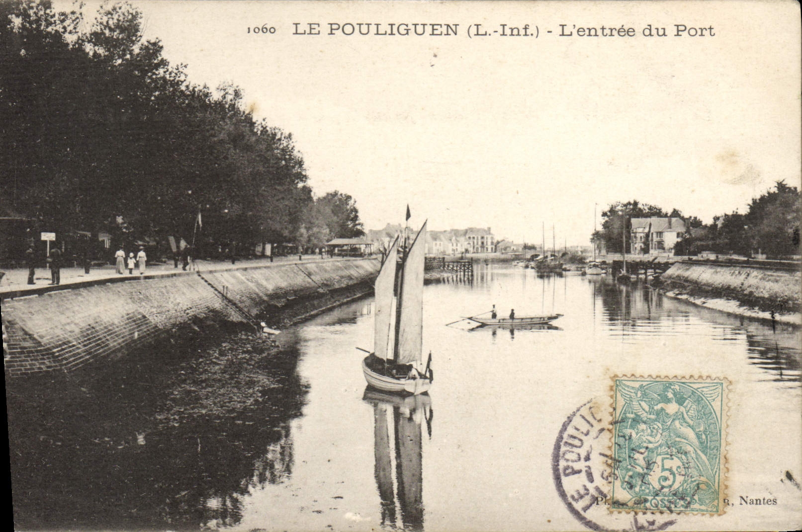CPA Le Pouliguen L'Entree Du Port