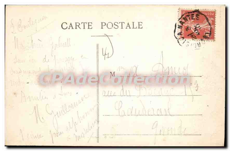 CPA Le Pouliguen Tour Des Impairs Tour Rouge — Verso