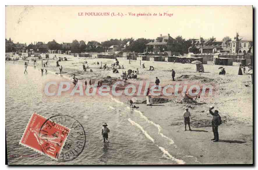 CPA Le Pouliguen Vue Generale De La Plage