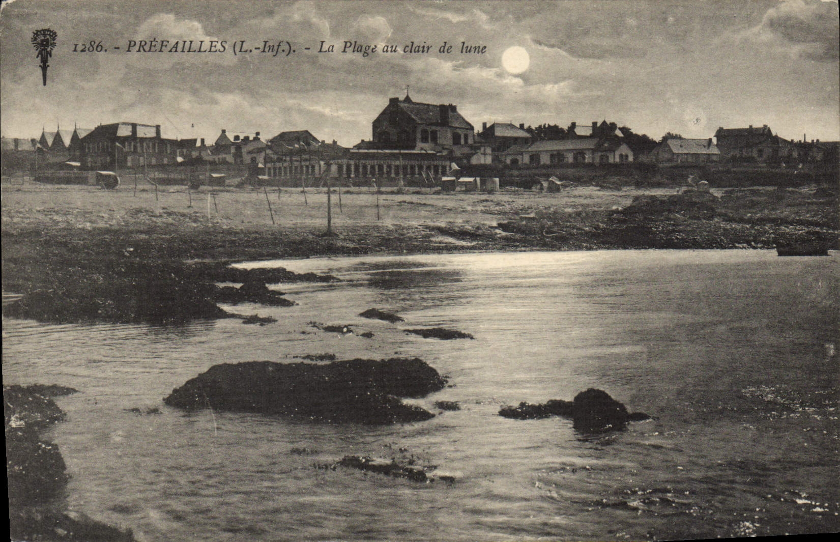 CPA Prefailles La Plage Au Clair De Lune