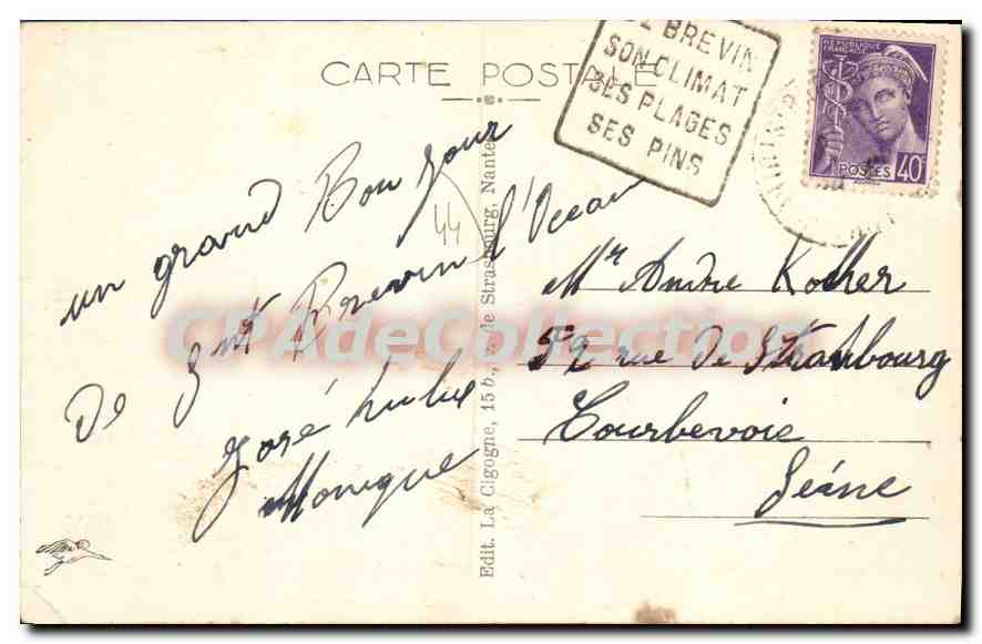 CPA St Brevin I'Ocean La Plage — Rückseite