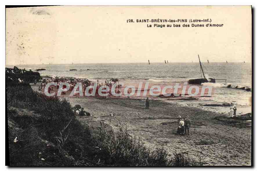 CPA St Brevin Les Pins La Plage Au Bas Des dunes d'Amour