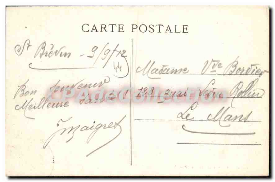 CPA Saint Brevin I'Ocean La Dune Et Le Casino — Rückseite
