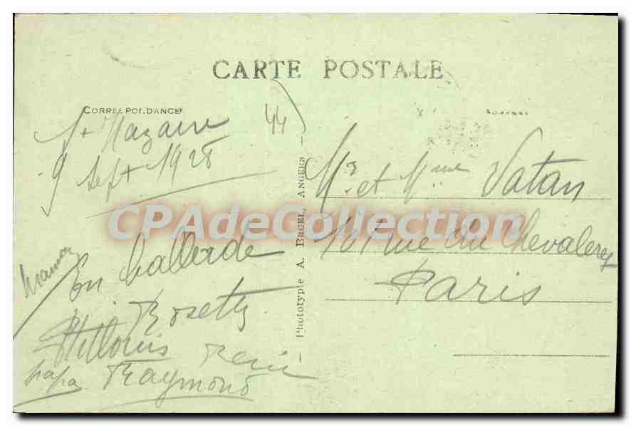 CPA Saint Nazaire le paquebot Lafayette — Verso