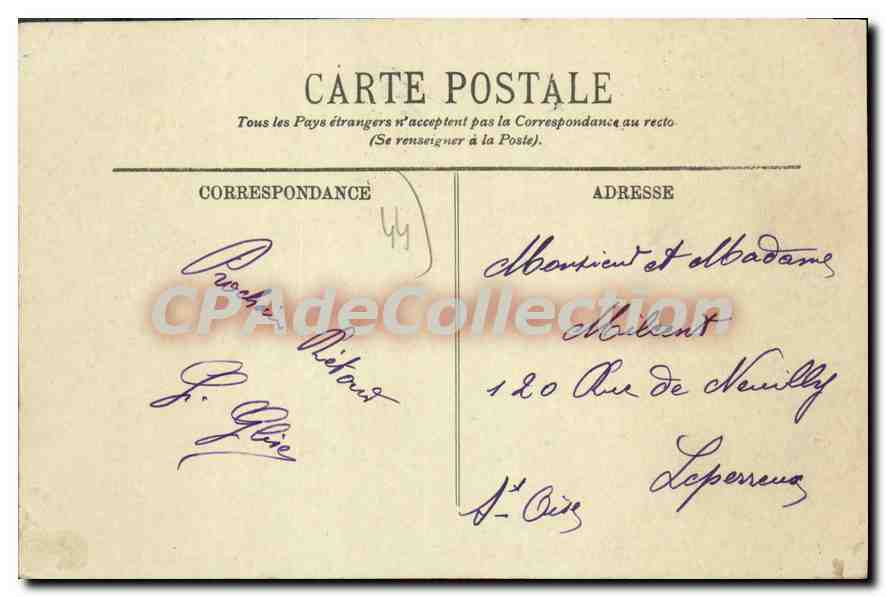 CPA Saint Nazaire Pointe Ville Es Martin — Verso