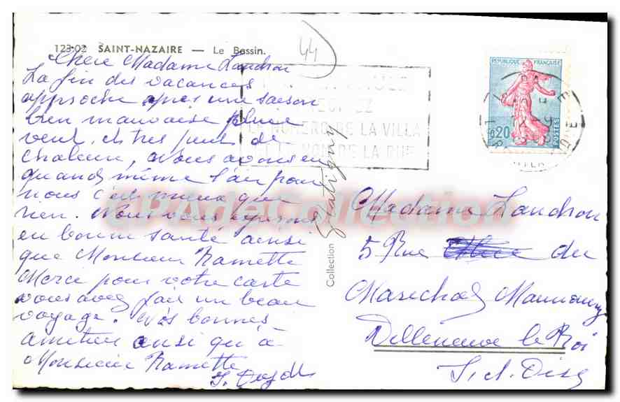CPA Saint Nazaire Le Bassin — Verso