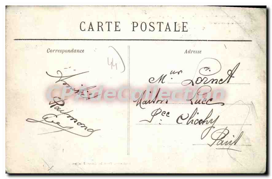CPA St Nazaire paquebot Le Rochambeau — Verso