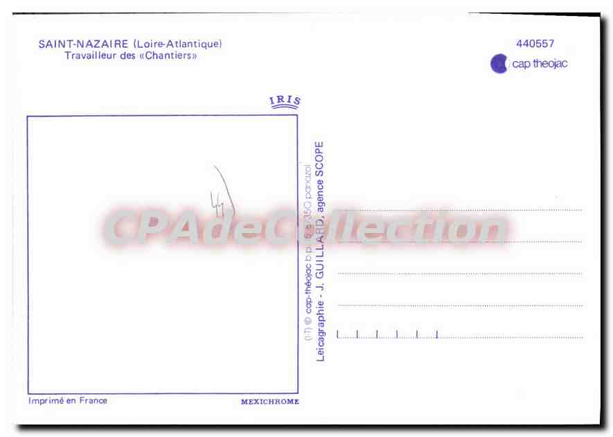CPSM Saint Nazaire Travailleur Des chantiers — Verso