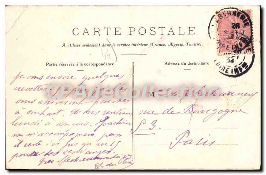 CPA La Bernerie La Plage Et Les Falaises — Rückseite