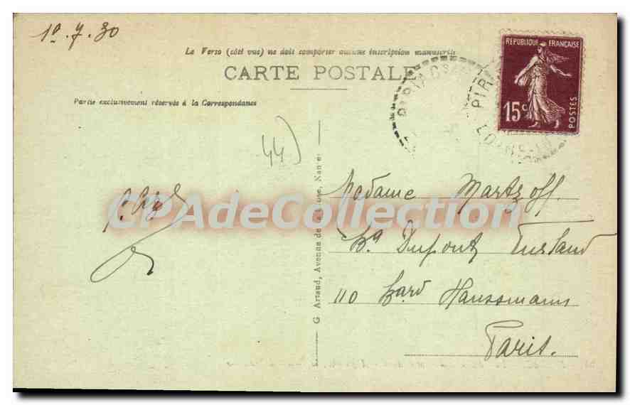 CPA Piriac La Cote A Maree montante — Rückseite
