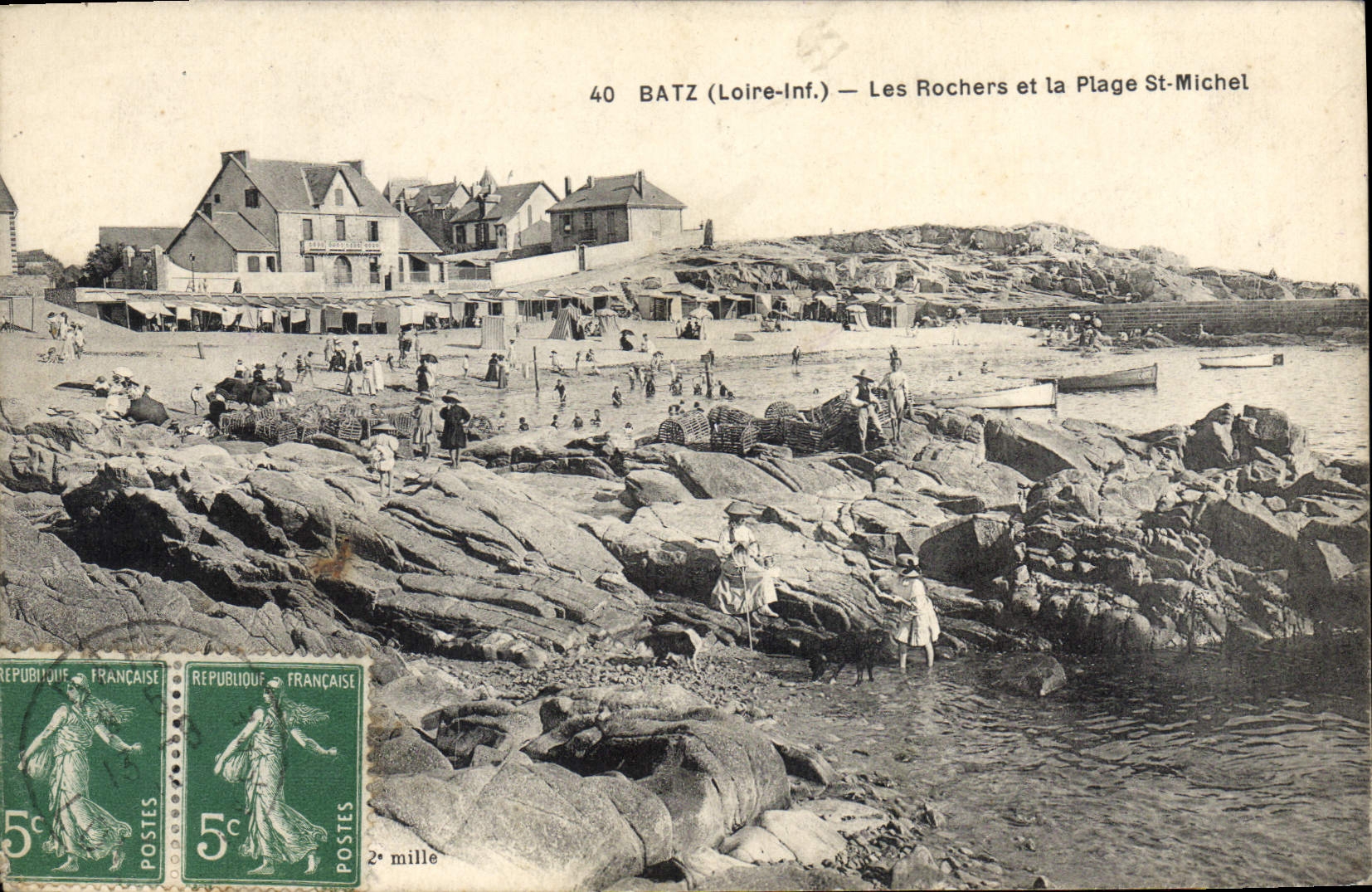 CPA Batz Les Rochers Et la Plage St Michel