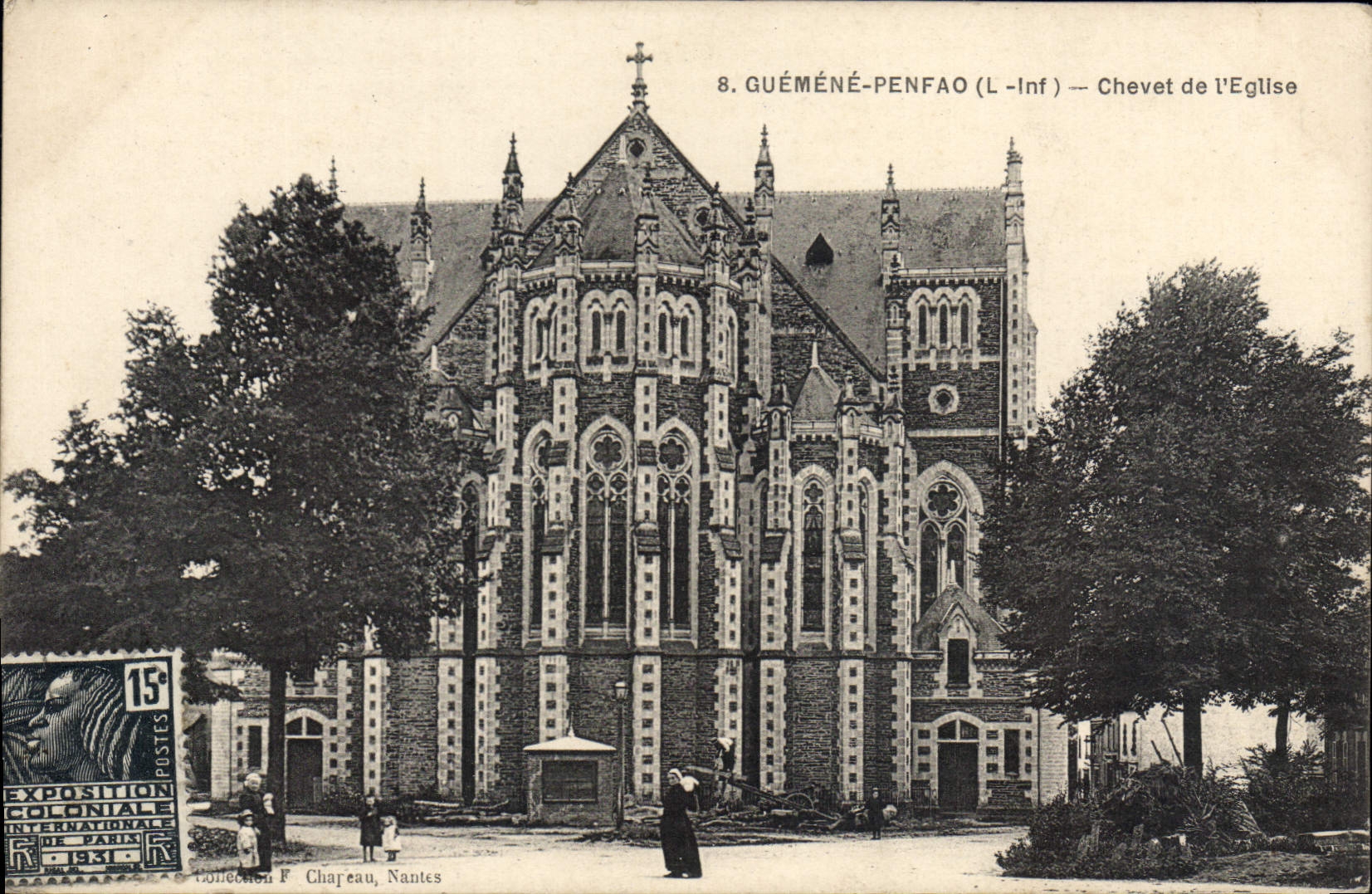 CPA Guemene Penfao Chevet De I'Eglise