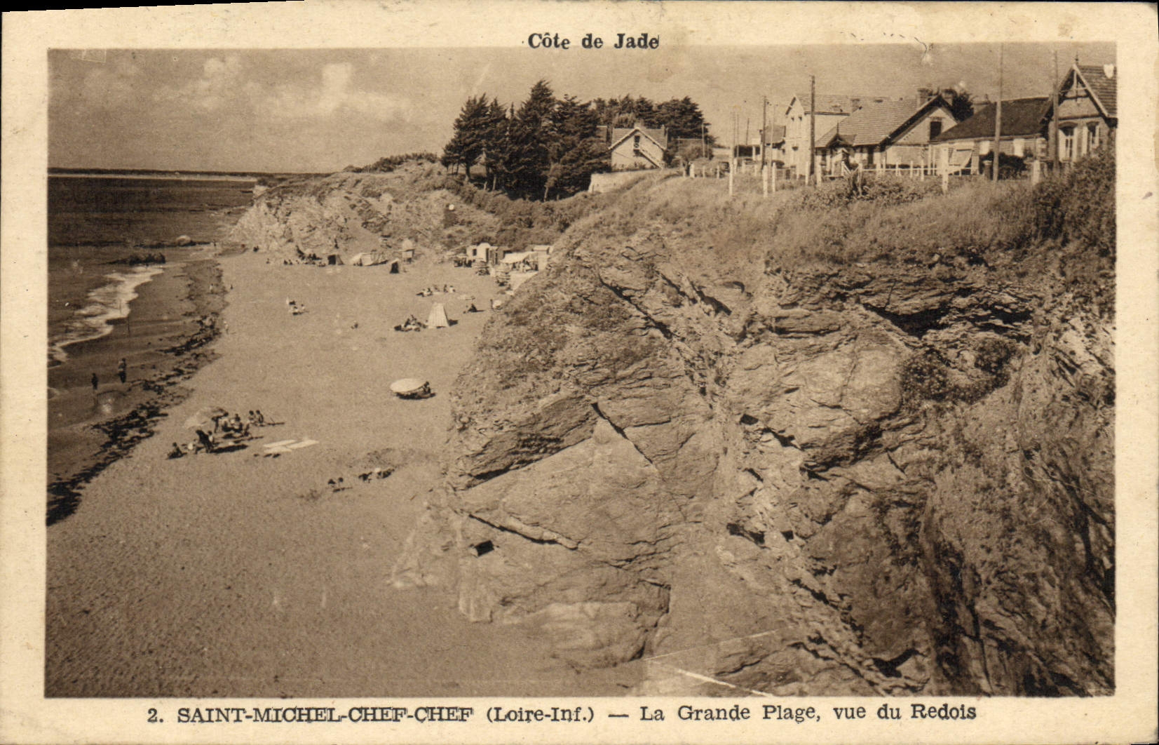 CPA Saint Michel Chef Chef La Grande Plage Vue Du Redois
