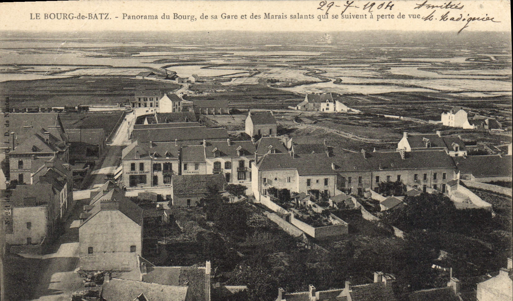 CPA Le Bourg De Batz Panorama Gare