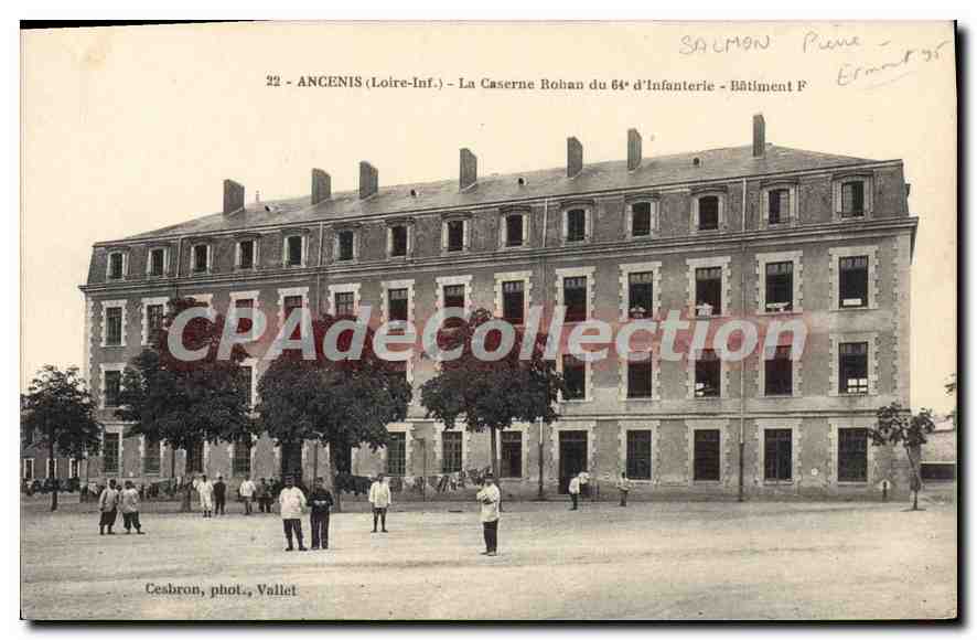 Ancenis (Loire-Inf.) — Die Rohan-Kaserne des 64. Infanterieregiments — Gebäude F — Cesbron, phot., Vallet