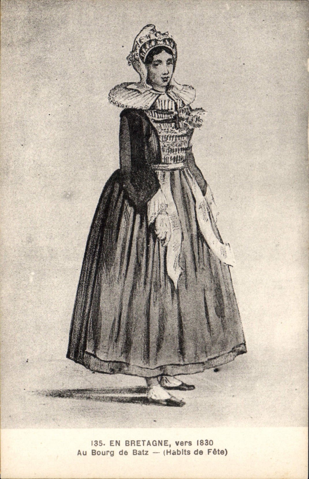 CPA En Bretagne Vers 1830 Au Bourg De Batz