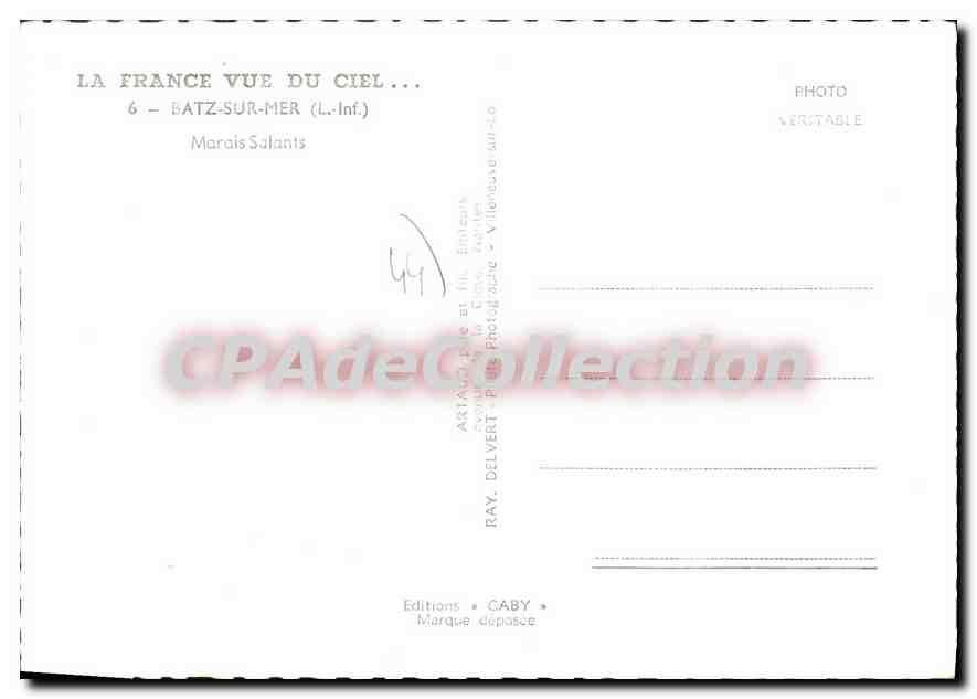 CPSM Batz Sur Mer Marais Salants — Verso
