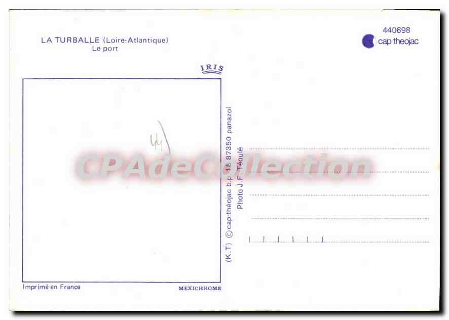 CPSM La Turballe Le Port — Back