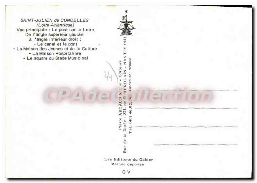 CPSM Saint Julien De Concelles Vue Principale — Back