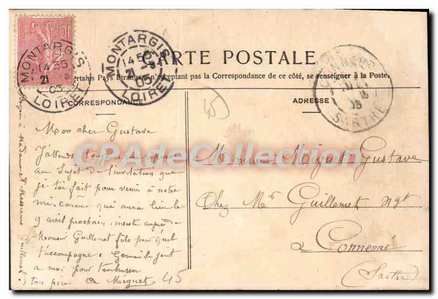 Montargis — La Grande Ecluse — Chartier frères, édit, Montargis — Rückseite