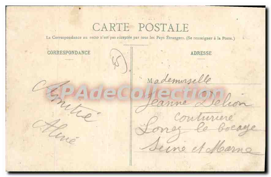 Montargis - La Forêt — Croix monumentale et voiture ancienne — Verso