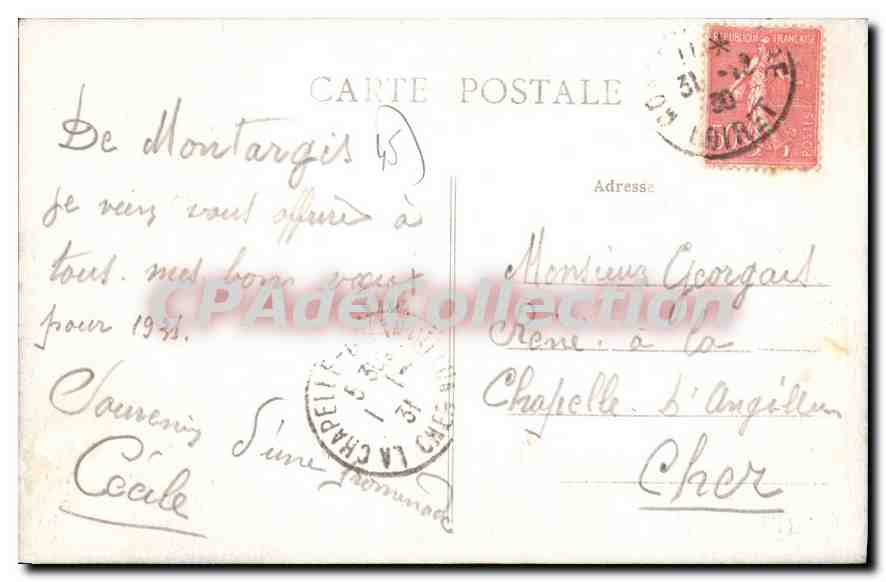 Montargis — La Gare — Éditeur CFM, n° de série non visible — Rückseite