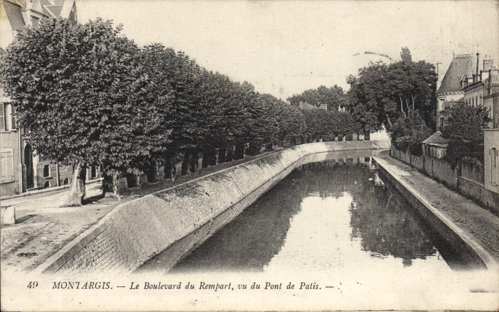 Montargis — Le Boulevard du Rempart, vu du Pont de Patis — éditeur inconnu, n° 40