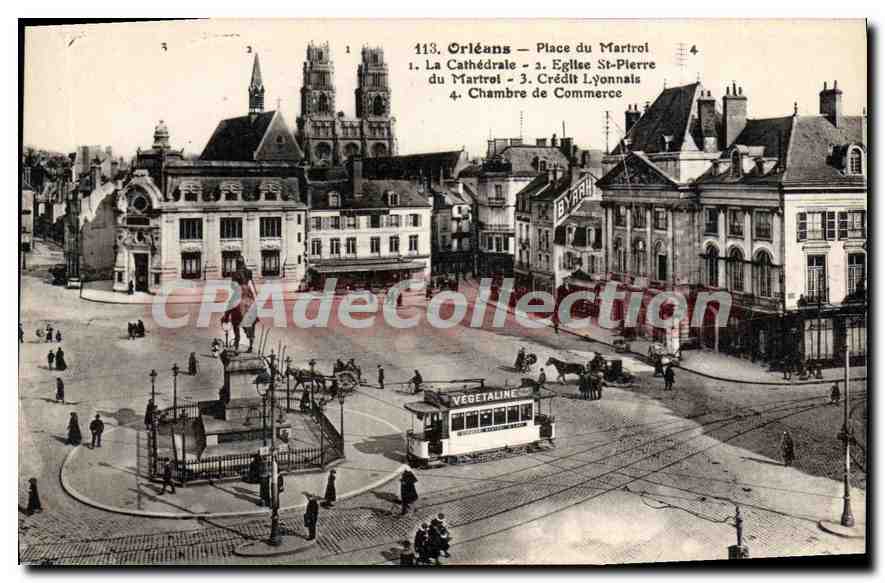 CPA Orleans Place Du Martroi La Cathedrale crédit lyonnais