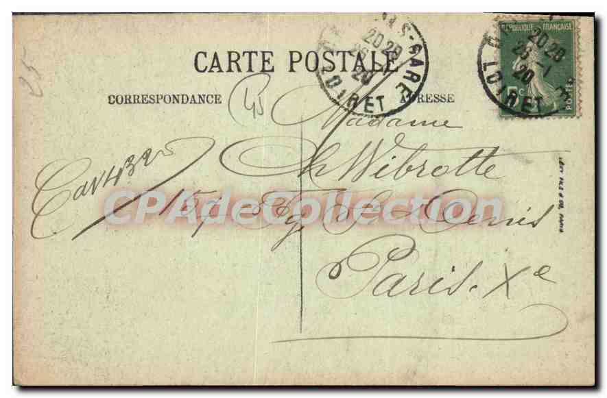 CPA Orleans Vue Generale — Back