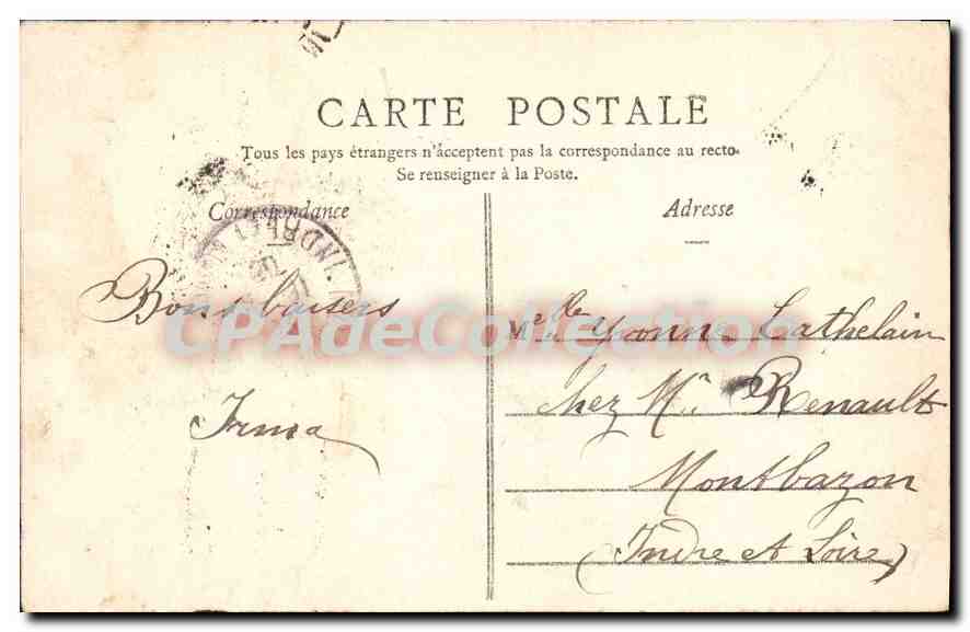 CPA Orleans Evêché — Rückseite