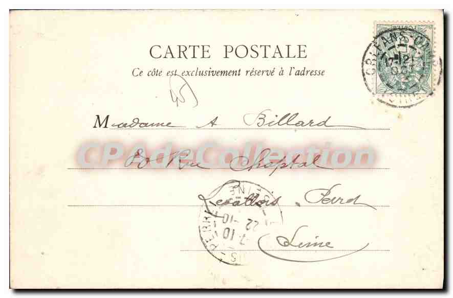 CPA Orleans Caserne Coligny — Rückseite