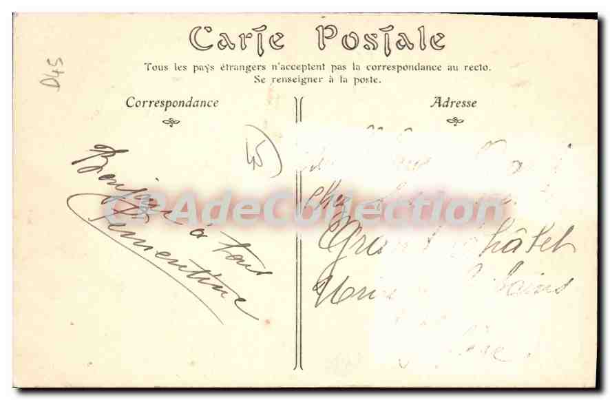 CPA Orleans La Gare — Rückseite