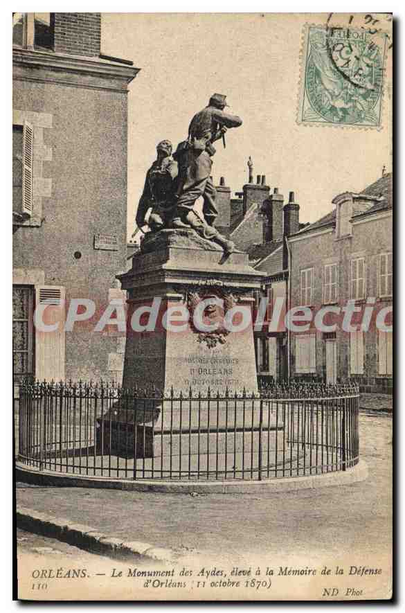 CPA Orleans Le Monument Des Aydes 11 octobre 1870