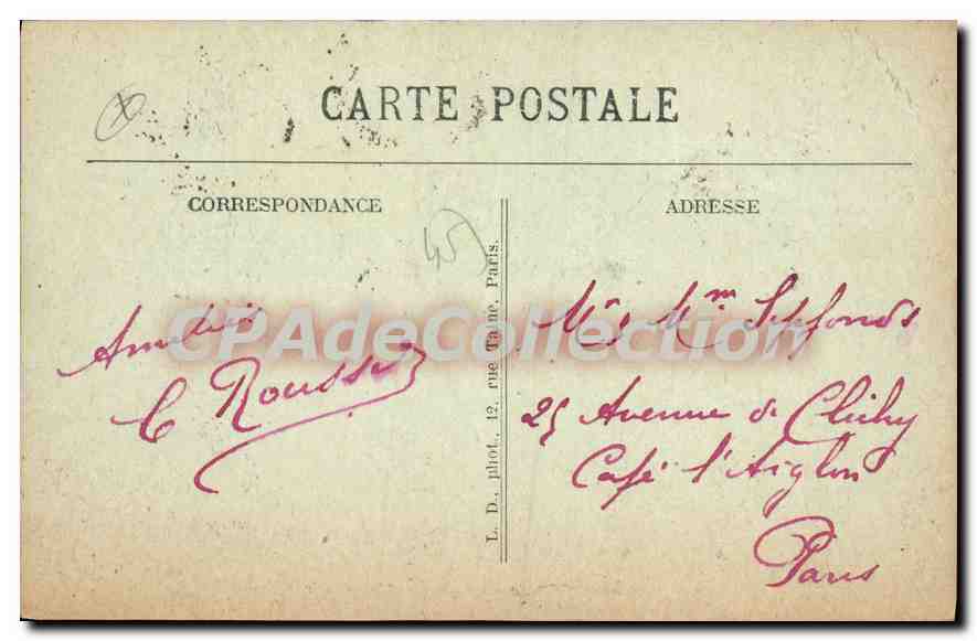 Corbeilles-en-Gatinais (Loiret) — L'Abreuvoir — Edition V. D. — Verso