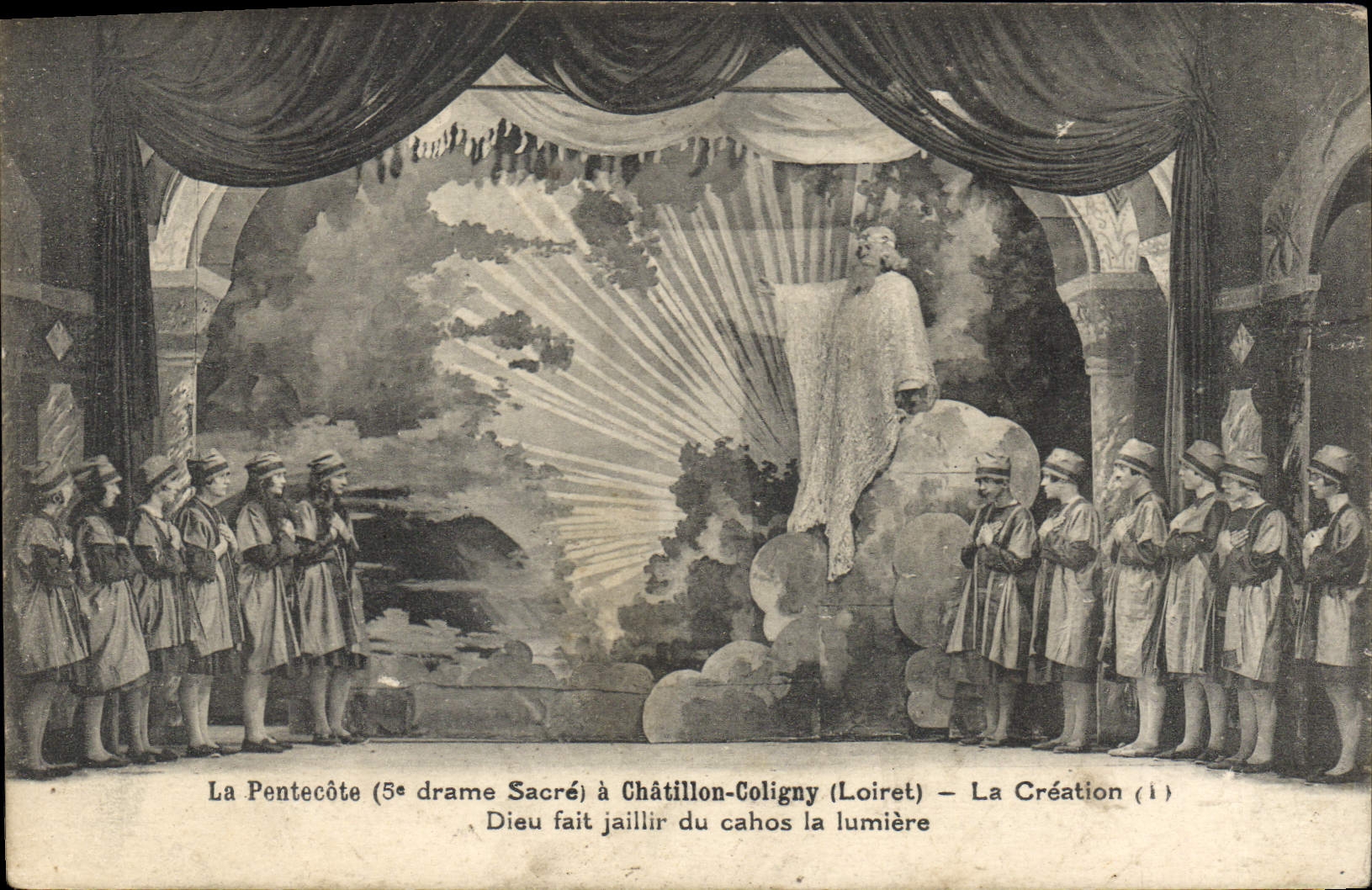 CPA Chatillon Coligny La Creation Dieu Fait Jaillir du chaos la lumière Pentecôte