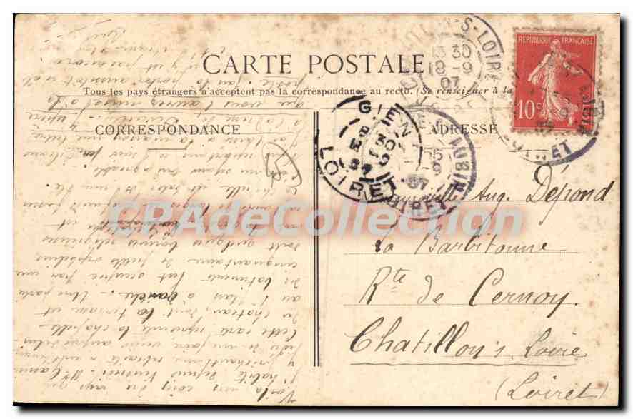 CPA Le Ferte Saint Aubin La Chapelle Du Chateau Et Les Douves — Rückseite