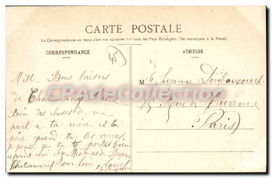 Châteauneuf-sur-Loire — Bords de la Loire — Grivot, édit. — Reverso