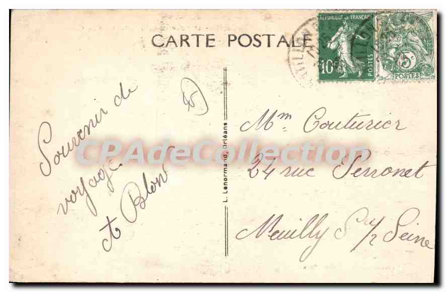 CPA Chatillon Sur Loire Le Pont Du Canal — Rückseite