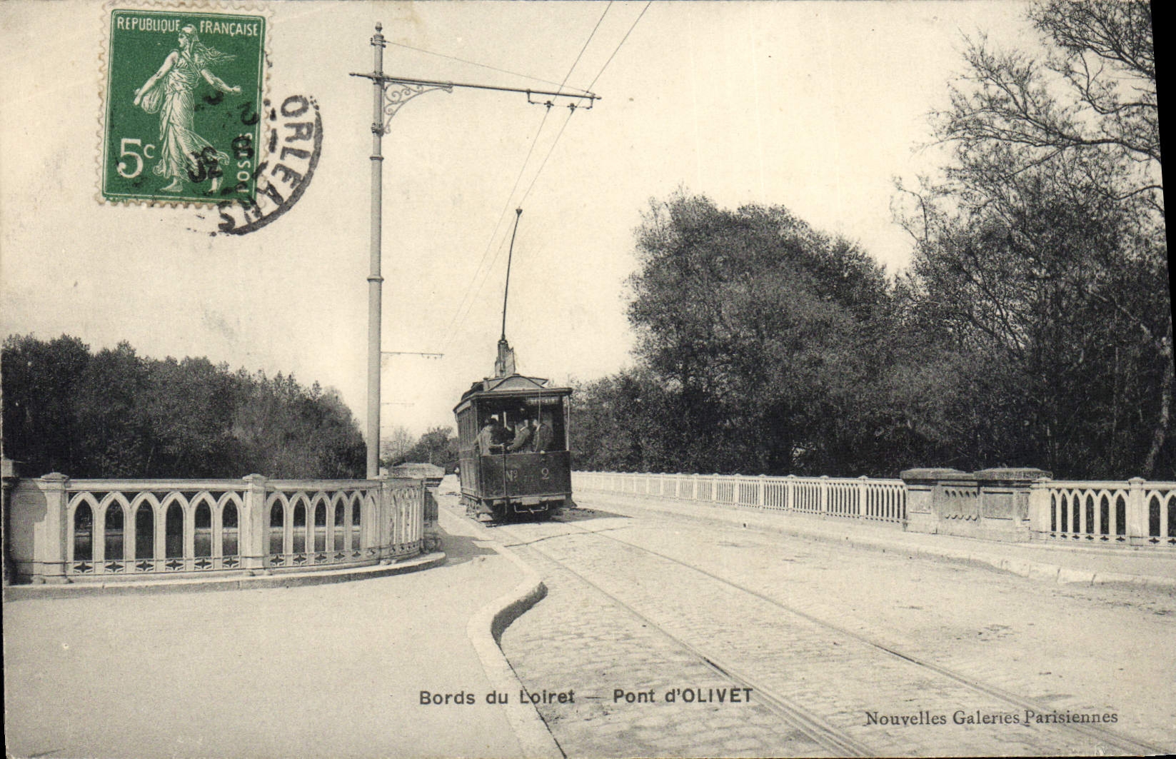 Bords du Loiret — Pont d'Olivet — Nouvelles Galeries Parisiennes