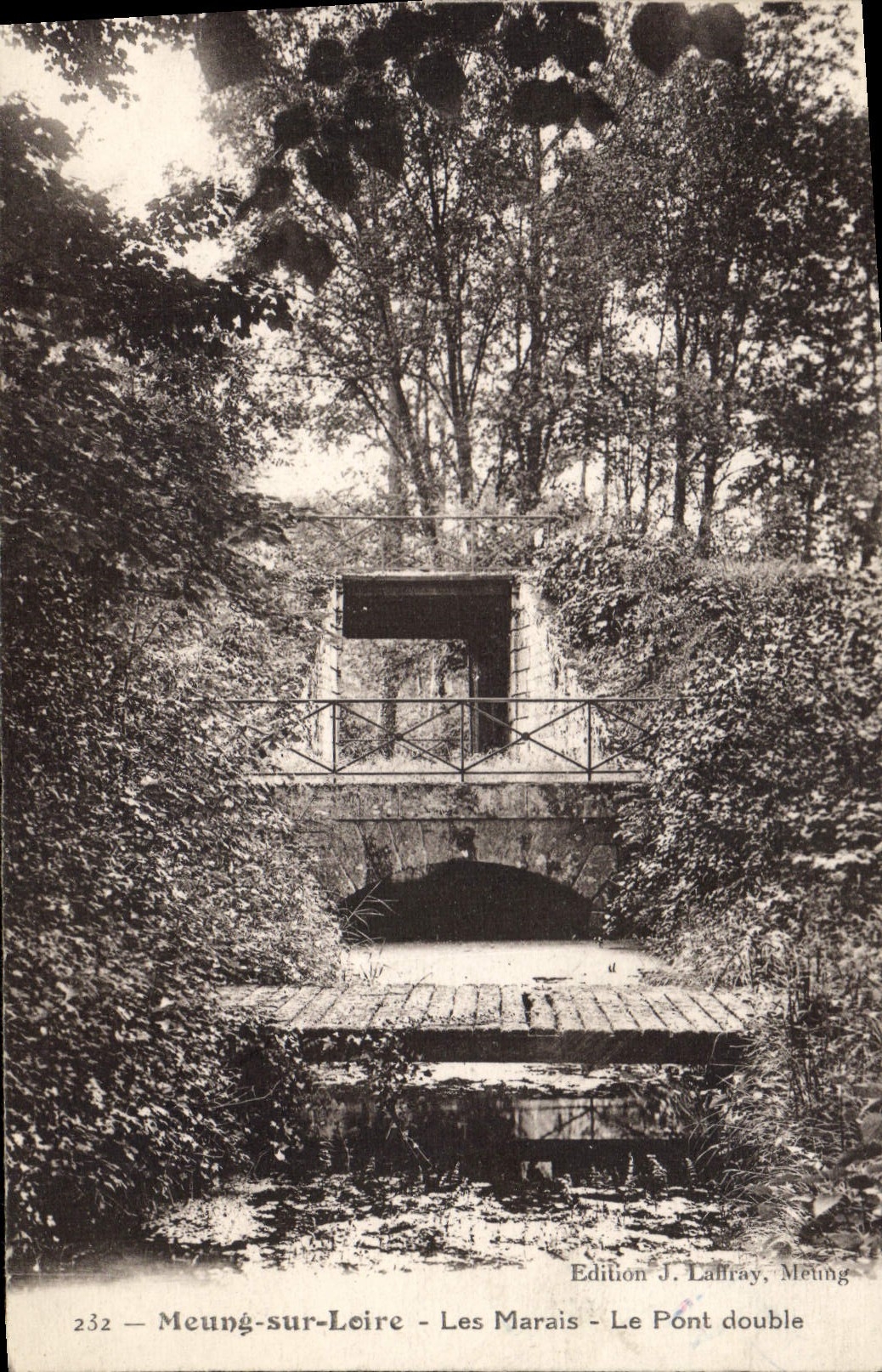 Meung-sur-Leire — Les Marais — Le Pont double — Édition J. Laffray, Meung