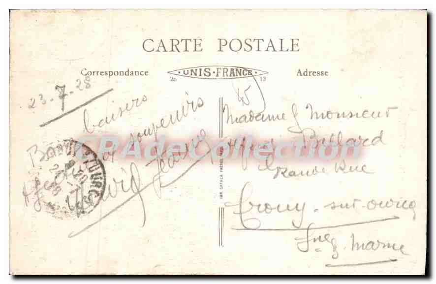 Malessherbes - Grotte du Bourrelier — Éd. B. n° 205 — Verso